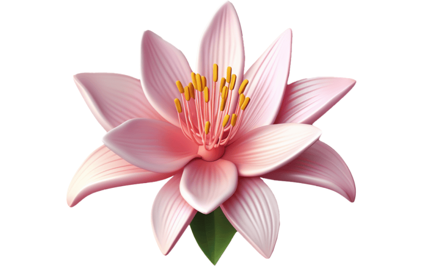 元素3D立体创意粉红色花朵