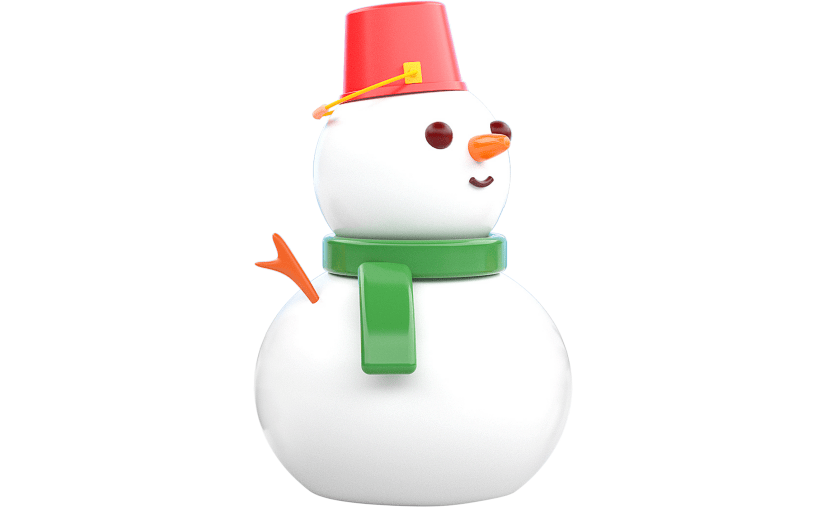 C4D冬天雪人3D元素