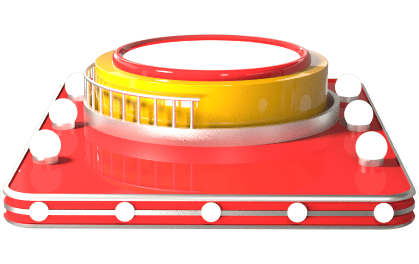 C4D3D立体展台底座销购物质感元素