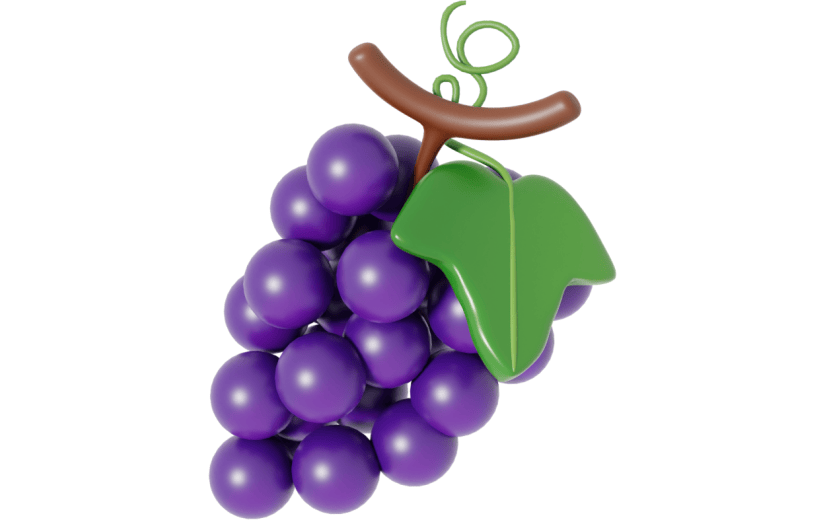 元素3D卡通葡萄
