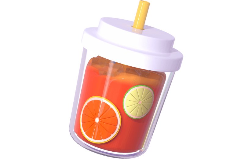 3d创意柚子奶柠檬奶茶杯