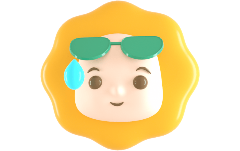 C4D太阳流汗3D元素