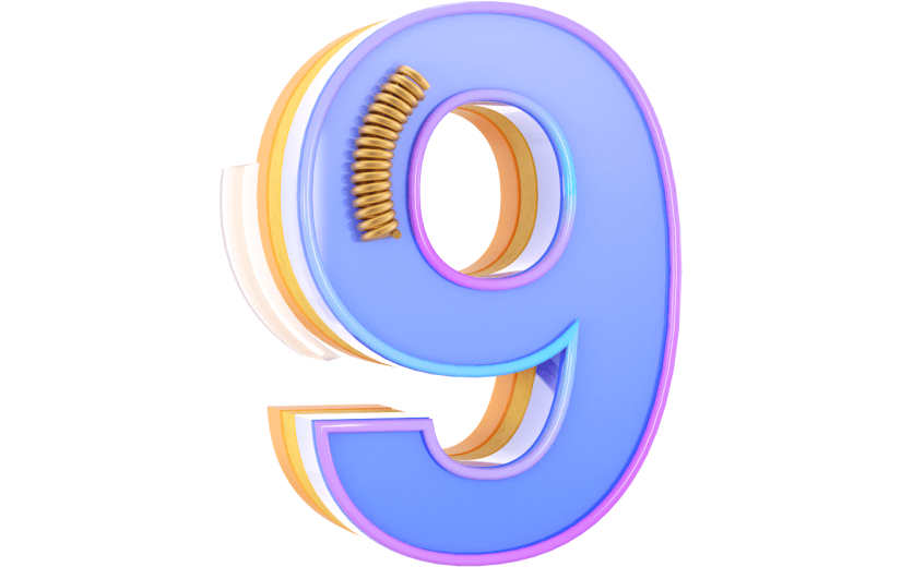 元素3D 数字9