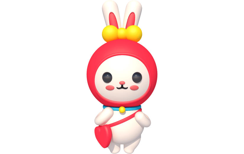 元素卡通3D可爱兔子