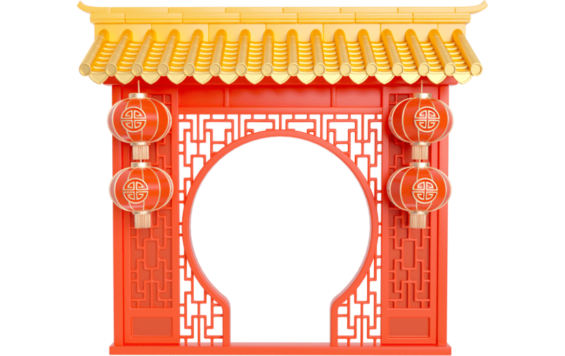 元素卡通3D门
