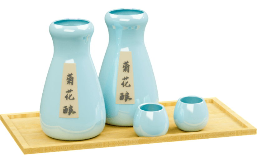 3D元素菊花酒