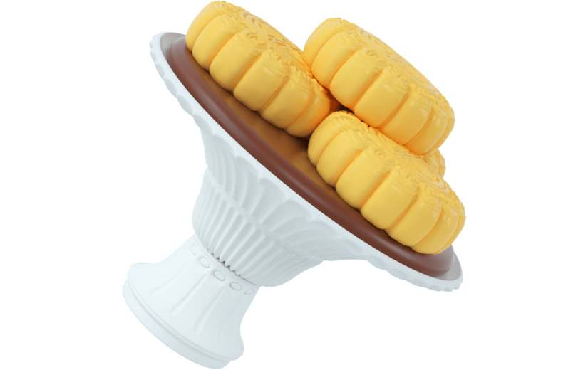 创意3d立体创意月饼元素