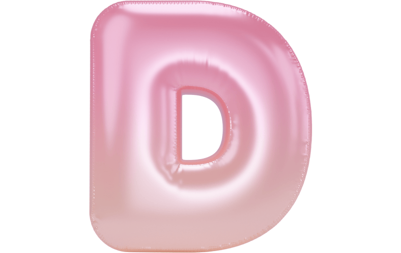 3d创意质感生日气球数字字母