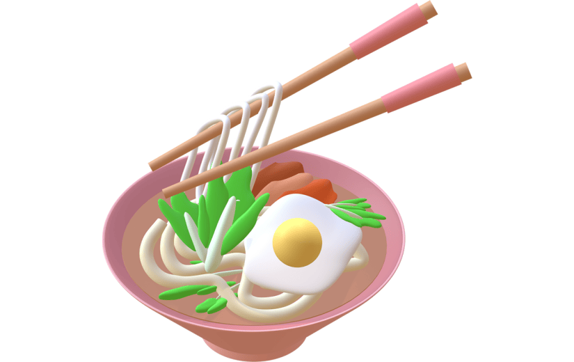 创意简约面条食品元素