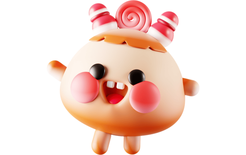 元素3D卡通包子小人