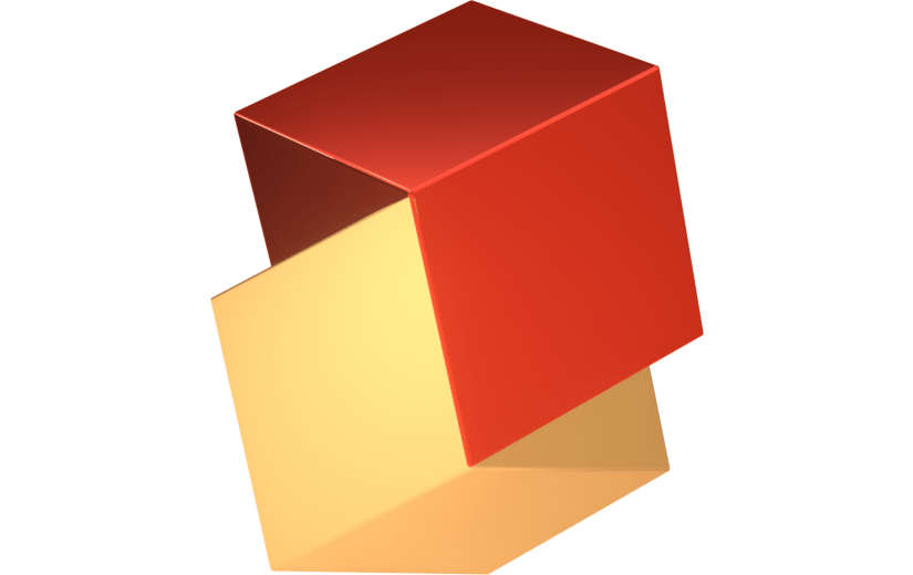 3d创意金属质感叠加方块