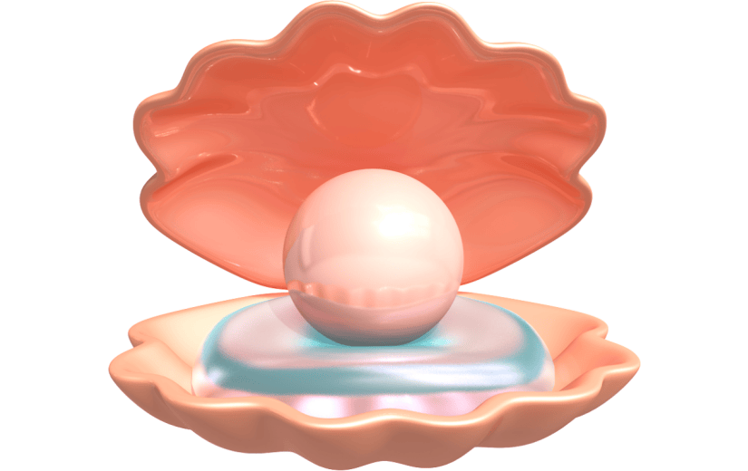 元素卡通3D珍珠贝壳