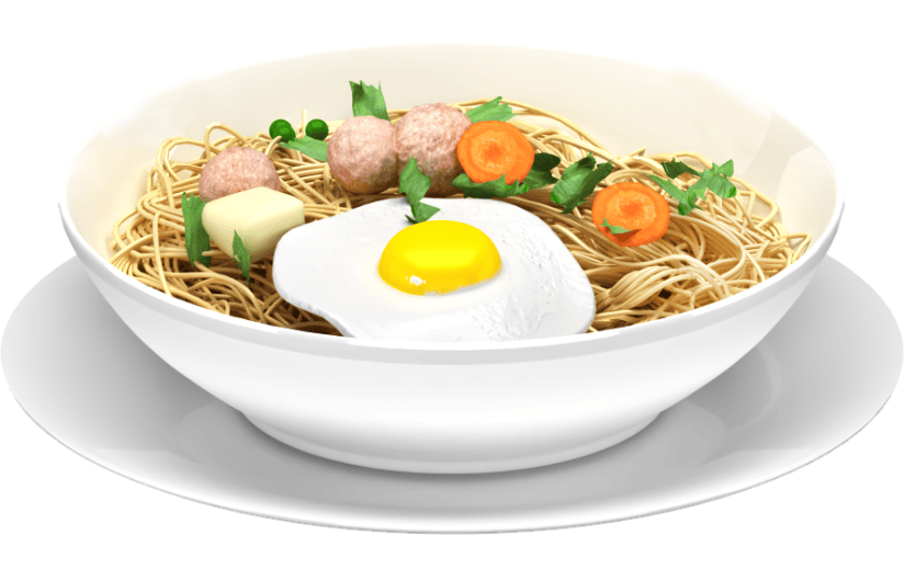 3dmax面食拉面荷包蛋丸子丰富配料元素3d渲染