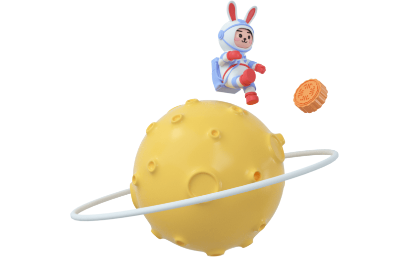 创意3d立体创意机器兔元素