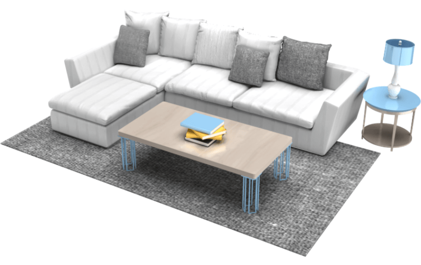 3dmax家具组合元素浅色3d渲染