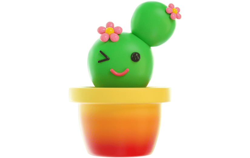 元素3D卡通盆栽