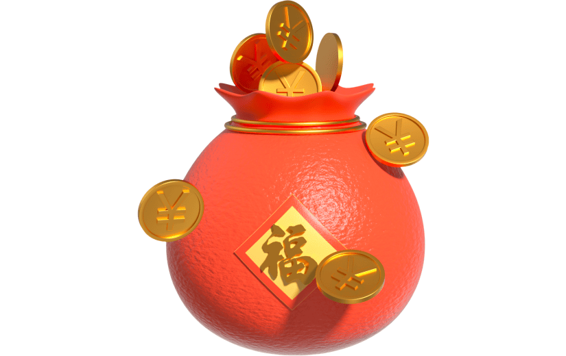 元素3D电商装饰物购物福袋