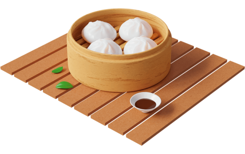 元素3D小笼包中餐
