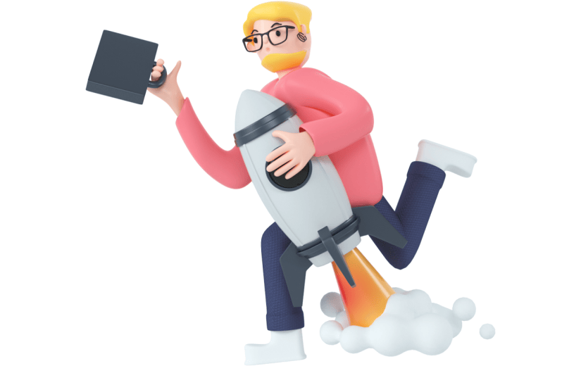 创意3d立体创意动态飞翔人物元素