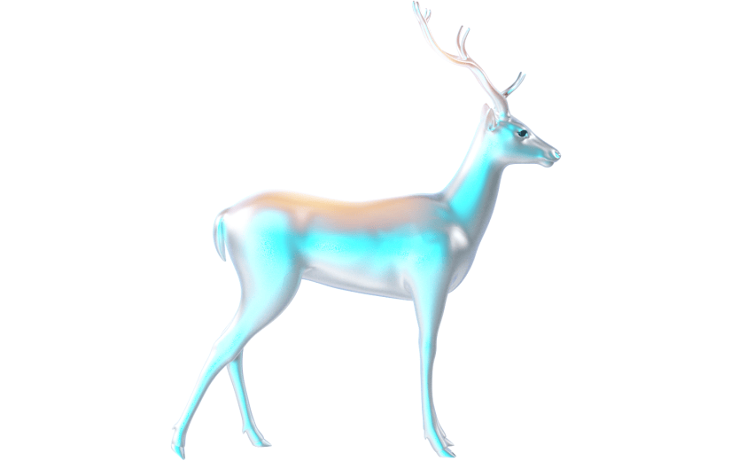 创意3d立体创意白鹿元素
