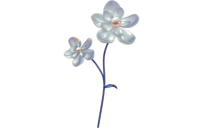 3D立体简约炫彩花朵