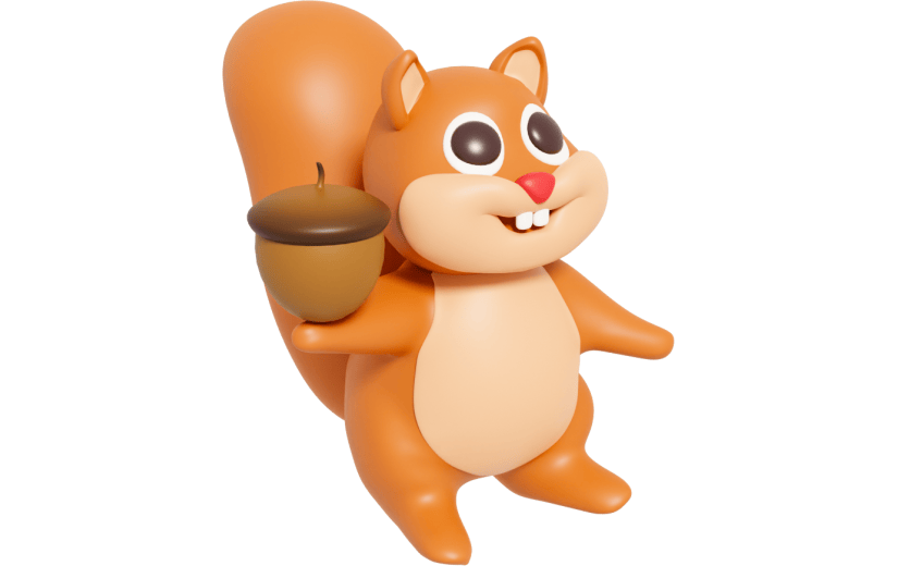 元素3D卡通松鼠