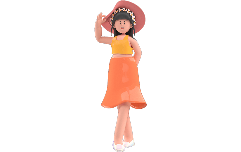 C4D女神节女生女孩3D元素