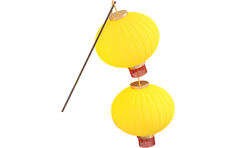 C4D新年灯笼过年灯笼3D元素