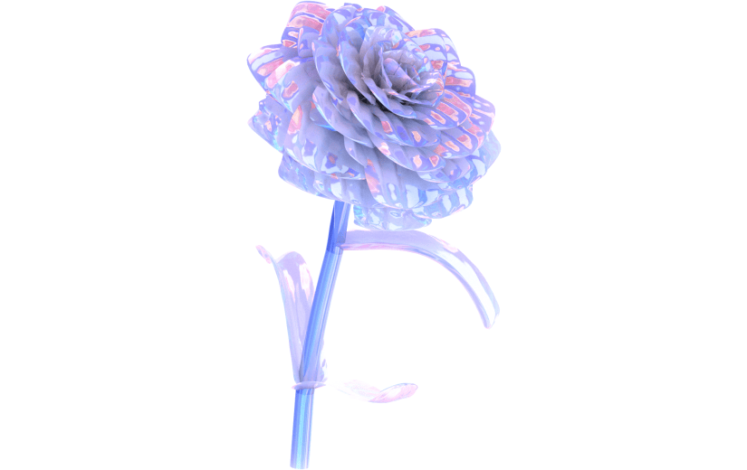 3D彩色唯美酸性花