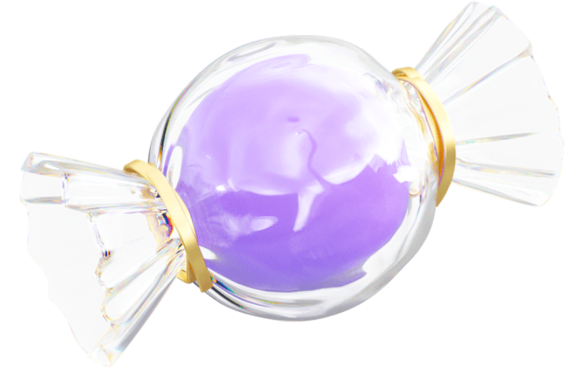 元素3D卡通透明彩色糖果