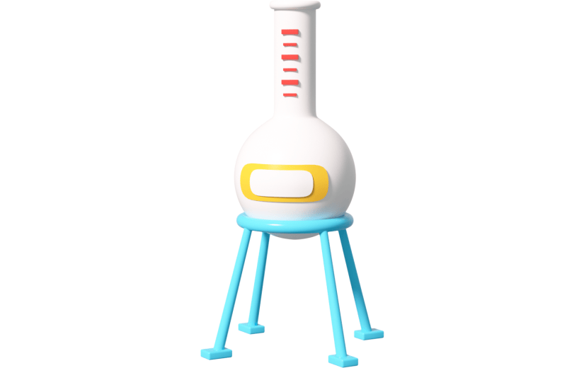 元素3D电商装饰物卡通化学实验用具
