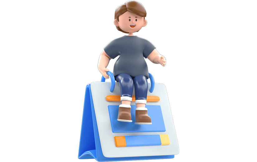 简约商务风商业人物日历3D元素