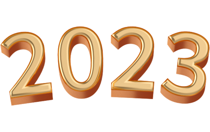 元素3D金色2023数字