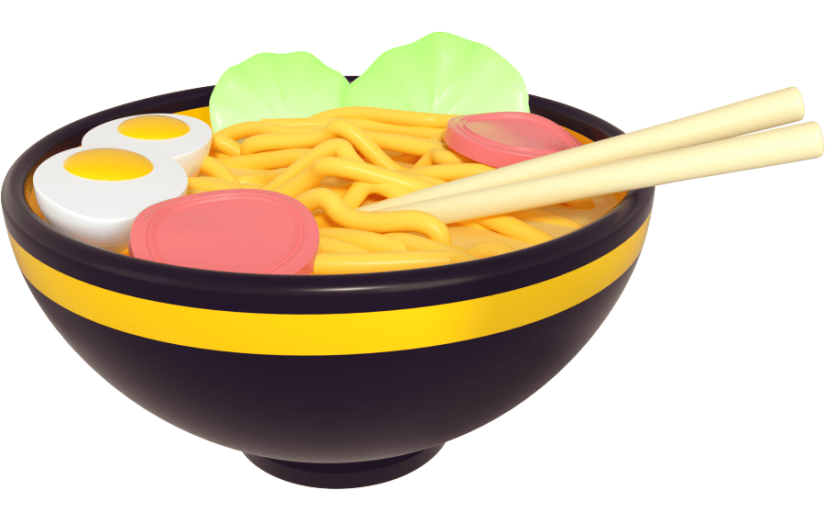 3d创意卡通大碗面