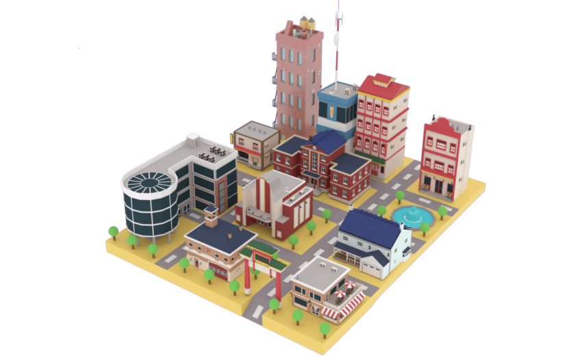 C4D卡通建筑合集3D素材