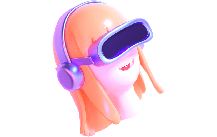 创意3d立体创意VR科技元素