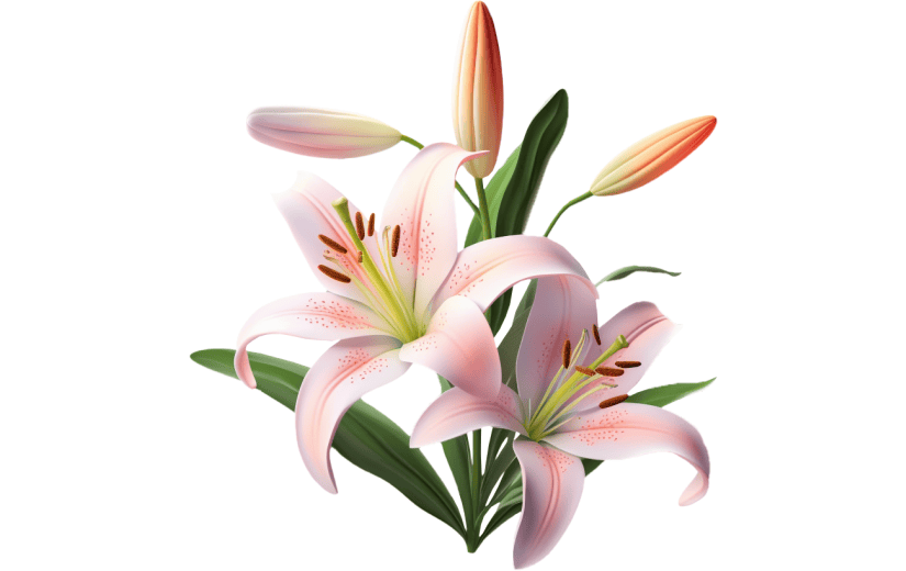 元素3D立体百合花