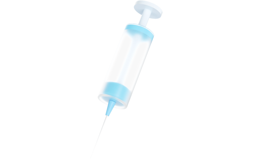 元素C4D蓝色简约卡通针管注射器
