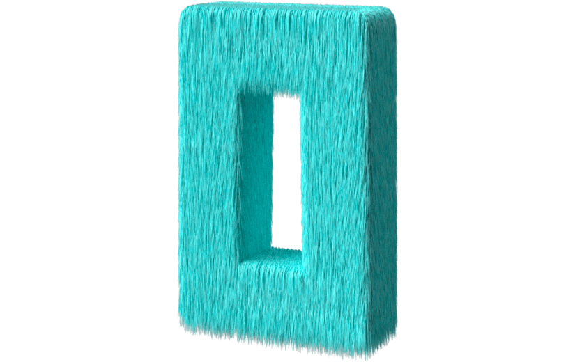 元素3D卡通毛绒数字0