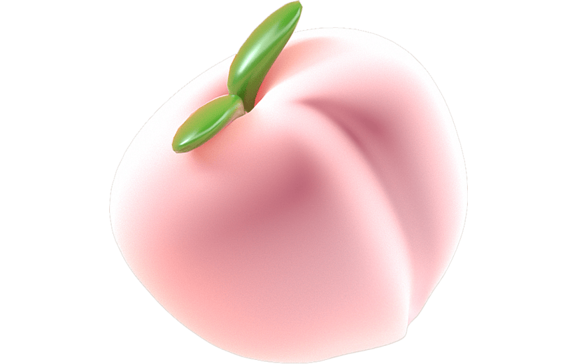 3D粉色水蜜桃3D元素