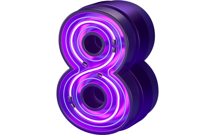 3d创意倒计时霓虹字