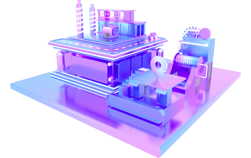 c4d未来科技感建筑3d元素