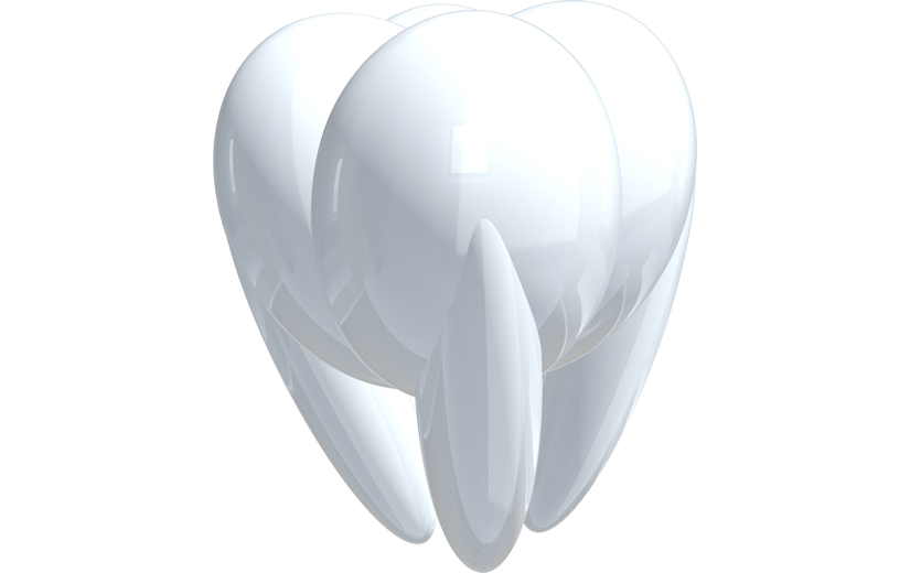 卡通立体3D牙齿矫正插画元素