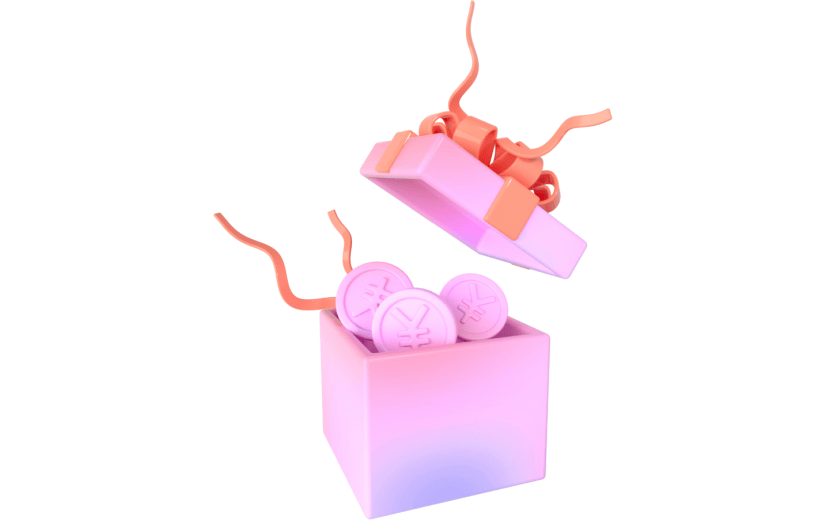 元素卡通3D炫彩礼物盒