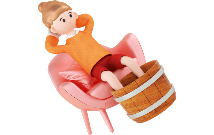 创意3d立体创意泡脚元素
