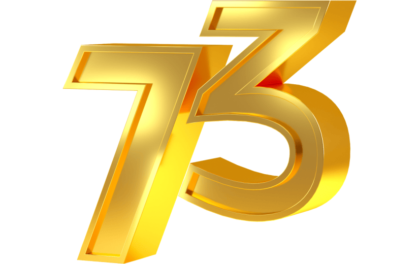 3d创意金色73周年艺术字