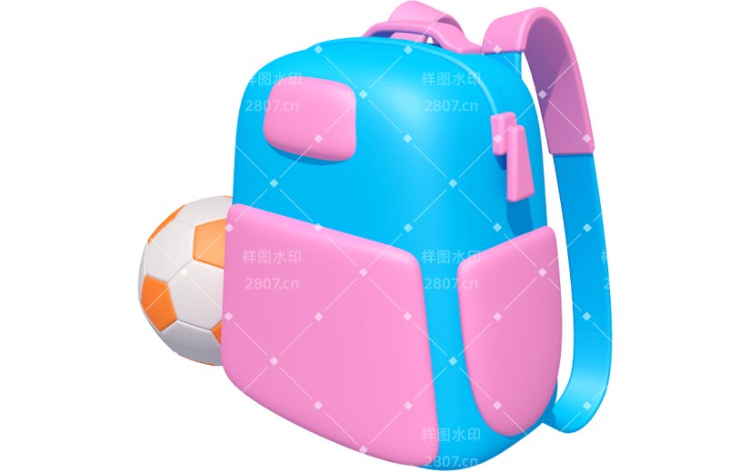 元素卡通3D旅行组合元素