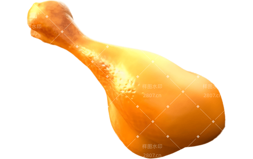 元素3D立体烤鸡腿