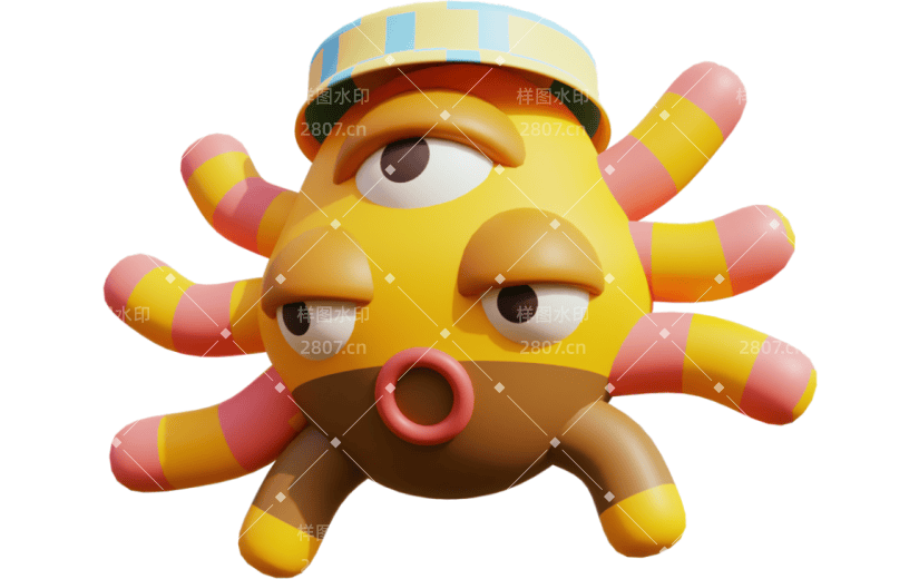元素圣诞节3D搞怪创意元素