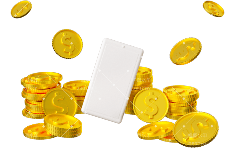 3D元素手机支付金融金币